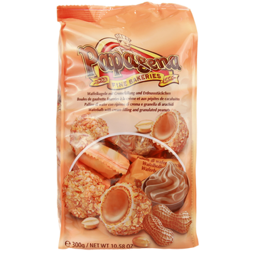 Вафельные шарики арахис Папагена Papagena peanut 300g 10шт/ящ