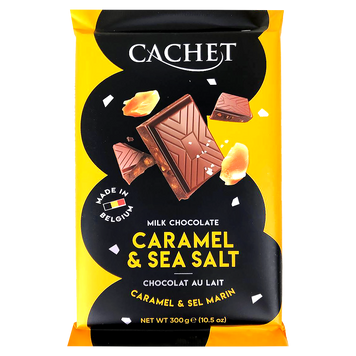 Шоколад молочний з карамеллю і сіллю №46 Кашет Cashet caramel & sia salt 300g 12шт/ящ