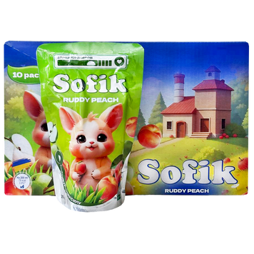 Сік зі смаком персика Софік Sofik ruddy peach 200g 10шт/пач