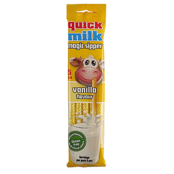 Трубочки для молока ваниль Квик Милк Quick Milk vanille 30g 20шт/пач 12пач/ящ