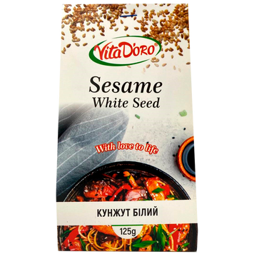 Кунжут белый ВитаДоро VitaDoro sesame white 125g 6шт/уп 6уп/ящ