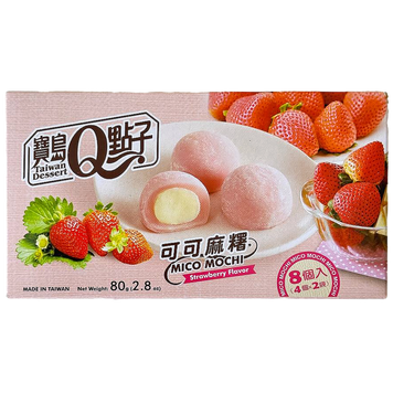 Десерт мочі японський з полуницею Кю Бренд Q Brand 80g 24шт/ящ