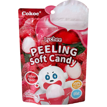 Цукерки желейні зі смаком лічі Кокок Сokoc soft peeling 75g 50шт/ящ