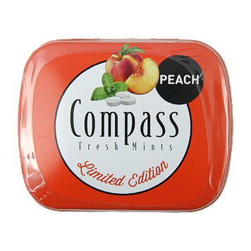 Льодяники персик Компас Compass peach 14g 12шт/уп 10уп/ящ