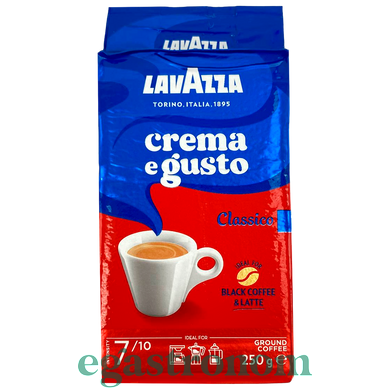 Кава крема густо колір (мелена) Лавацца Lavazza crema e gusto 250g 20шт/ящ