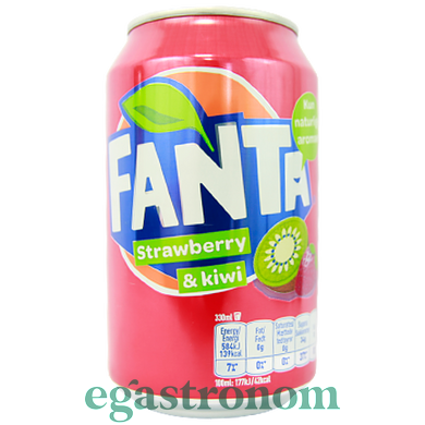 Напиток газированный клубника и киви Фанта Fanta strawberry&kiwi 330ml 24шт/ящ