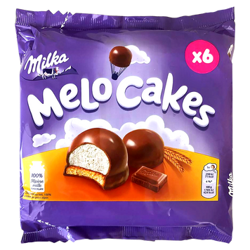 Печиво суфле в шоколаді Мілка Milka melo cakes 100g 12шт/ящ