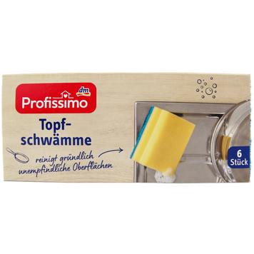 Губки для миття посуду жовті Профіссімо Profissimo topfreinger 6szt 12шт/ящ