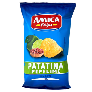 Чипси з перцем та лаймом Аміка Amica pepe&lime 100g 20шт/ящ