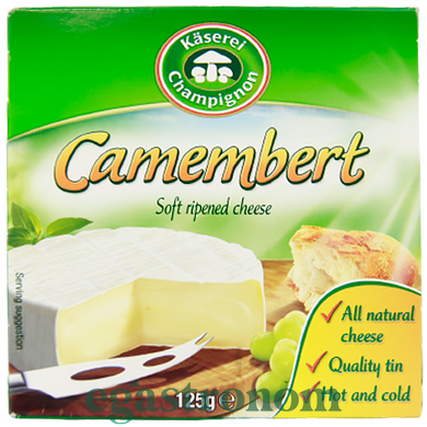 Сыр Камамбер Казерай Camembert Käserei 125g 28шт/ящ ж/б