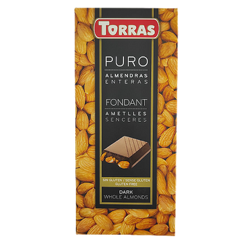 Шоколад чорний з мигдалем Торрас Torras dark almendras 200g 18шт/ящ