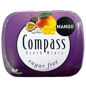 Льодяники манго-маракуя Компас Compass mango-maracuja 14g 12шт/уп 10уп/ящ