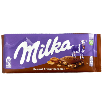Шоколад Мілка арахіс Milka peanut crisp 90g 24шт/ящ