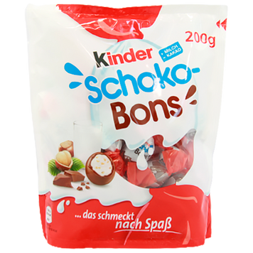 Цукерки з горіховою начинкою Кіндер Чоко Бонс Kinder Choco-Bons 200g 18шт/ящ