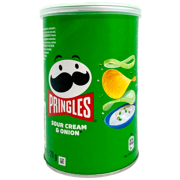 Чипси з сметаною та цибулею Прінглс Pringles sour cream&onion 70g 12шт/ящ