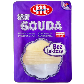 Сир нарізка гауда без лактози Млековіта Mlekovita gouda 150g 12шт/ящ