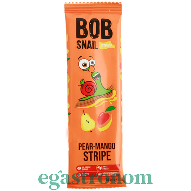 Цукерки натуральні груша-манго Равлик Боб Bob snail 14g 30шт/ящ