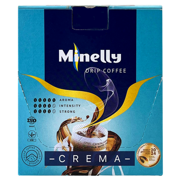 Кава крема у дріп пакетах Мінеллі Minelly crema 10g 10шт/уп 12уп/ящ