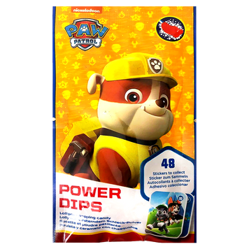 Льодяник з шипучим порошком щенячий патруль Nickelodeon paw patrol power dips 12g 36шт/ящ