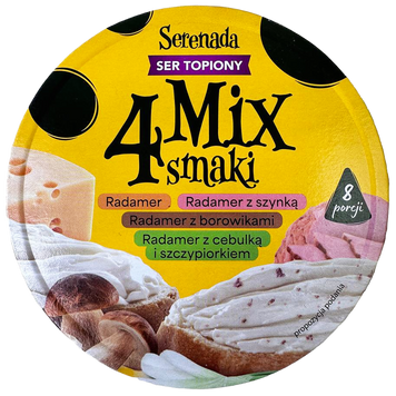 Сир плавлений мікс 4-ох смаків Серенада Serenada mix smaki 140g 16шт/ящ