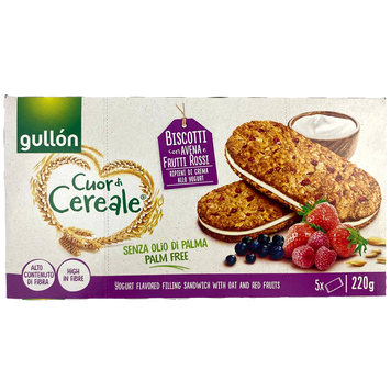 Печиво сендвіч Гуллон з йогуртом та ягодами Gullon 220g 8шт/ящ