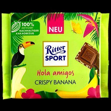 Шоколад хрусткий банан Ріттер Спорт Ritter Sport crispy banana 100g 11шт/ящ