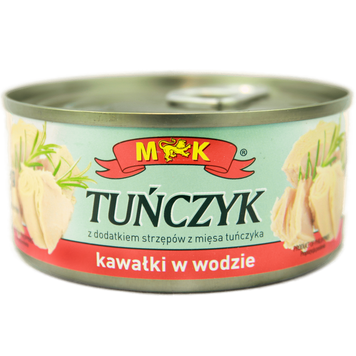 Тунець шматочками у власному соці МК МК Tunczyk kawalki we własnym soku 120/170g 48шт/ящ