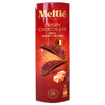 Чипси шоколадні солона карамель Мелті Meltie milk salted caramel 125g 16шт/ящ