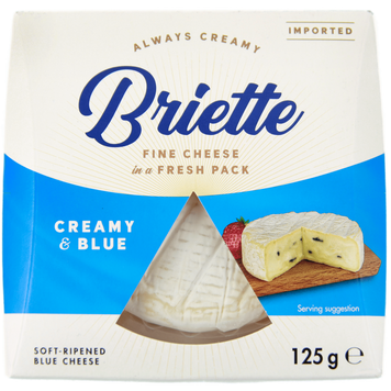 Сыр бри синий сливочный Бриетте Briette Creamy & Blue 125g 10шт/ящ