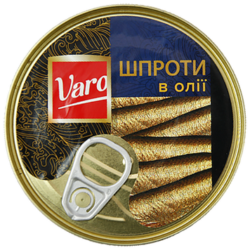 Шпроти в олії Варо Varo 112/160g 36шт/ящ
