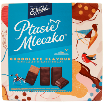 Цукерки пташине молоко чорний шоколад Е. Ведель E. Wedel chocolate flavour 340g 18шт/ящ