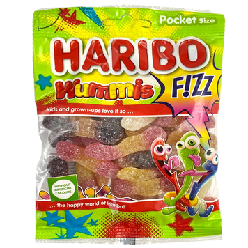 Желейки кислі черв'ячки Харібо Haribo wummis fizz 100g 24шт/ящ