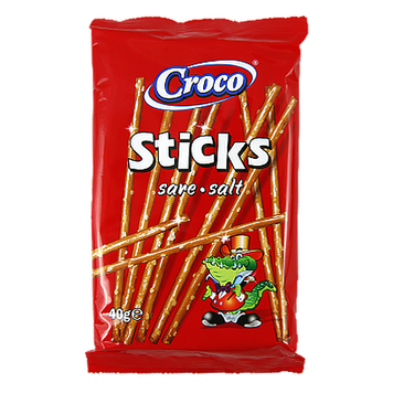 Печенье соломка соленая Кроко Croco sticks 40g 46шт/ящ