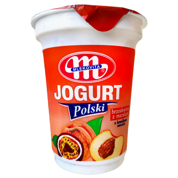 Йогурт персик-маракуйя Млековіта Mlekovita 350g 12шт/ящ