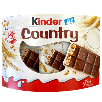 Батончики зі злаками кантрі Кіндер Kinder country 9*23,5g 18шт/ящ