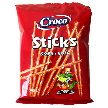 Печиво соломка солена Кроко Croco sticks 80g 32шт/ящ