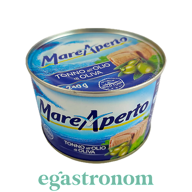 Тунець в оливковій олії Маре Аперто Mare Aperto 240/156g 24шт/ящ