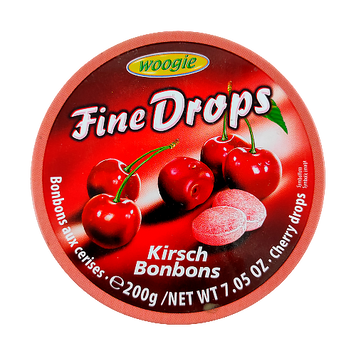 Льодяники вишня Дропс Drops cherry 200g 10шт/ящ