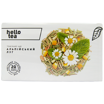 Чай крупнолистовий в пакетиках трав&rsquo;яний альпійський луг Хелло Ті Hello Tea 20пак 60g 20шт/ящ