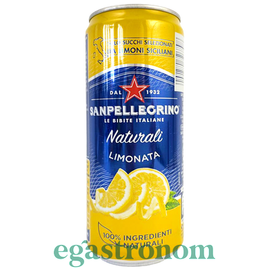 Напиток соковый Санпелегрино лимон Sanpellegrino la limonata 330ml 24шт/ящ