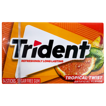 Жувальна гумка тропік Трайдент Trident tropical 14*2g 12шт/пач