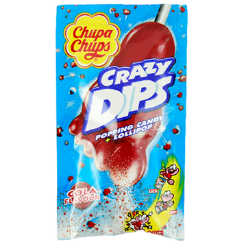 Льодяник на паличці вибухова кола Чупа Чупс Chupa Chups cola 14g 24шт/пач 12пач/ящ