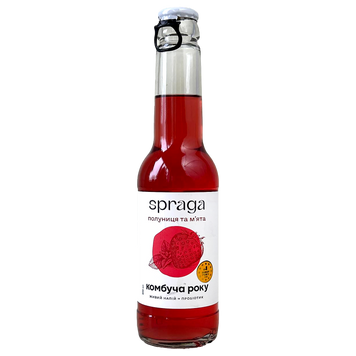 Комбуча полуниця та м'ята (скло) Спрага Spraga 250ml 12шт/ящ