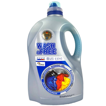 Гель для прання універсальний ВошФрі Wash&Free universal 120р 5L 4шт/ящ