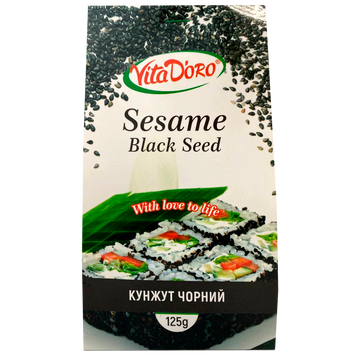 Кунжут чорний ВітаДоро VitaDoro sesame black 125g 6шт/уп 6уп/ящ