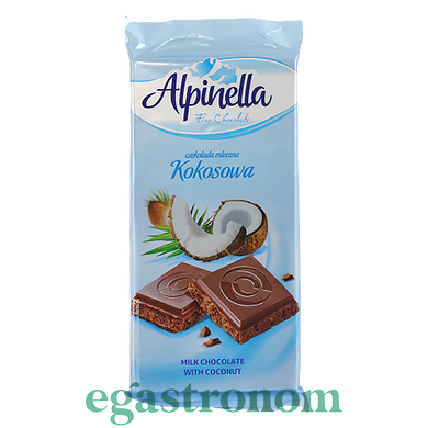 Шоколад кокосовая Альпинелла Alpinella kokosova 90g 21шт/ящ