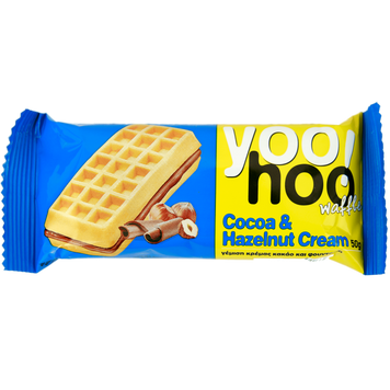 Вафлі бельгійські з какао та лісовим горіхом ЮХу YOOHOO cocoa hazelnut 50g 12шт/ящ