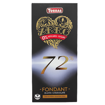 Шоколад чорний 72% какао (без цукру) Торрас Torras 100g 12шт/ящ