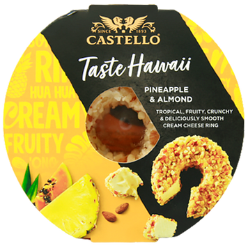 Крем-сир з ананасом та мигдалем Кастелло Castello pineapple almond 125g 10шт/ящ