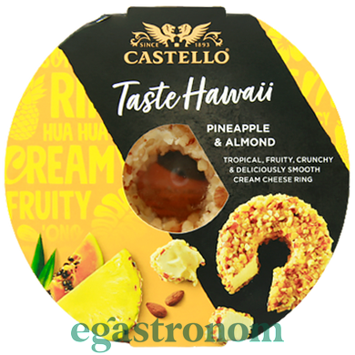 Крем-творог с ананасом и миндалем Кастелло Castello pineapple almond 125g 10шт/ящ